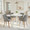 Andrew Contemporary Dining Chair in Whitewashed Wood and Grey Fabric- Set of 2 — lifestyle photo 1