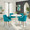 Andrew Contemporary Dining Chair in Whitewashed Wood and Teal Fabric- Set of 2 — lifestyle photo 2