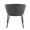 Ashland accent chairs & seating in Black Steel, Charcoal Fabric, back view, featuring metal design and fabric design