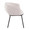 Ashland accent chairs & seating in Black Steel, Cream Fabric, side view, featuring metal design and fabric design