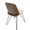 Avery Mid-Century Modern Dining/Accent Chair in Walnut Wood and Cream Faux Leather- Set of 2 — rear three-quarter view