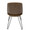 Avery Mid-Century Modern Dining/Accent Chair in Walnut Wood and Cream Faux Leather- Set of 2 — back view