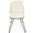 Avery Mid-Century Modern Dining/Accent Chair in Walnut Wood and Cream Faux Leather- Set of 2 — front view