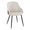 Bacci Contemporary Chair in Black Metal, Walnut Wood, and Cream Fabric- Set of 2 — product view