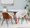 Bacci Contemporary Chair in Black Metal, Walnut Wood, and Cream Fabric- Set of 2 — lifestyle photo 2