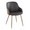 Bacci accent chairs & seating in Antique Copper Metal, Walnut Wood, Brown PU, product view, featuring faux leather design and leather design