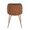 Bacci accent chairs & seating in Antique Copper Metal, Walnut Wood, Brown PU, back view, featuring faux leather design and leather design