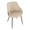 Bacci Contemporary Chair in Antique Copper Metal, Walnut Wood, and Cream Faux Leather- Set of 2 — lifestyle photo 1