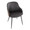 Bacci Contemporary Chair in Black Metal, Walnut Wood, and Brown Faux Leather- Set of 2 — lifestyle photo 1