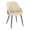 Bacci Contemporary Chair in Black Metal, Walnut Wood, and Cream Faux Leather-  Set of 2 — product view