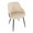 Bacci Contemporary Chair in Black Metal, Walnut Wood, and Cream Faux Leather-  Set of 2 — lifestyle photo 1