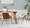 Bacci Contemporary Chair in Black Metal, Walnut Wood, and Cream Faux Leather-  Set of 2 — lifestyle photo 2
