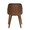 Bacci Mid-Century Modern Dining/Accent Chair in Walnut Wood and Brown Faux Leather — back view