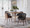 Bacci Mid-Century Modern Dining/Accent Chair in Walnut Wood and Brown Faux Leather — lifestyle photo 2
