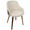 Bacci Mid-Century Modern Dining/Accent Chair in Walnut Wood and Cream Fabric- Set of 2 — product view