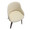 Bacci Mid-Century Modern Dining/Accent Chair in Walnut Wood and Cream Faux Leather — lifestyle photo 1