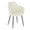 Boyne Contemporary Accent Chair in Black Metal and Cream Fabric- Set of 2 — product view