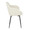 Boyne Contemporary Accent Chair in Black Metal and Cream Fabric- Set of 2 — side view