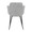Boyne Contemporary Accent Chair in Black Metal and Dark Grey Fabric- Set of 2 — back view