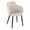Boyne Farmhouse Dining/Accent Chair in Dark Walnut Wood and Cream Fabric- Set of 2 — product view