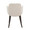 Boyne Farmhouse Dining/Accent Chair in Dark Walnut Wood and Cream Fabric- Set of 2 — back view