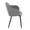 Boyne accent chair in Dark Walnut Wood, Dark Grey Fabric, side view, featuring wood frame