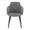 Boyne accent chair in Dark Walnut Wood, Dark Grey Fabric, front view, featuring wood frame