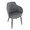 Boyne accent chair in Dark Walnut Wood, Dark Grey Fabric, top view, featuring wood frame
