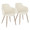 Boyne accent chair in Antique Copper Metal, Cream Fabric, coordinated set view, featuring metal design and fabric design