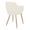 Boyne accent chair in Antique Copper Metal, Cream Fabric, back and side view, featuring metal design and fabric design