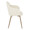 Boyne Contemporary Accent Chair in Antique Copper Metal and Cream Fabric- Set of 2 — side view