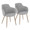 Boyne Contemporary Accent Chair in Antique Copper Metal and Dark Grey Fabric- Set of 2 — pair view