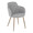 Boyne Contemporary Accent Chair in Antique Copper Metal and Dark Grey Fabric- Set of 2 — product view