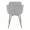 Boyne Contemporary Accent Chair in Antique Copper Metal and Dark Grey Fabric- Set of 2 — back view