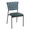 Braided Tania Contemporary Chair in Black Metal, Green Faux Leather, and Sea Green Fabric- Set of 2 — product view
