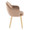 Buena Contemporary Dining Chair in Natural Wood and Brown Velvet- Set of 2 — side view