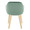 Buena Contemporary Dining Chair in Natural Wood and Green Velvet- Set of 2 — back view