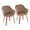 Buena dining chair in Walnut Wood, Brown Velvet, coordinated set view, featuring wood frame