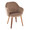 Buena Contemporary Dining Chair in Walnut Wood and Brown Velvet- Set of 2 — product view