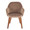 Buena Contemporary Dining Chair in Walnut Wood and Brown Velvet- Set of 2 — front view