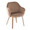 Buena Contemporary Dining Chair in Whitewashed Wood and Brown Velvet- Set of 2 — product view