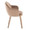 Buena Contemporary Dining Chair in Whitewashed Wood and Brown Velvet- Set of 2 — side view