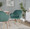 Buena Contemporary Dining Chair in Whitewashed Wood and Green Velvet- Set of 2 — lifestyle photo 1