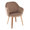 Buena Contemporary Dining Chair in Zebra Wood and Brown Velvet- Set of 2 — product view