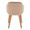 Buena Contemporary Dining Chair in Zebra Wood and Brown Velvet- Set of 2 — back view