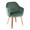 Buena Contemporary Dining Chair in Zebra Wood and Green Velvet- Set of 2 — product view