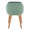 Buena Contemporary Dining Chair in Zebra Wood and Green Velvet- Set of 2 — back view