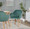 Buena Contemporary Dining Chair in Zebra Wood and Green Velvet- Set of 2 — lifestyle photo 1