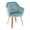 Buena dining chair in Zebra Wood, Light Blue Velvet, product view, featuring wood frame