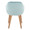 Buena dining chair in Zebra Wood, Light Blue Velvet, back view, featuring wood frame